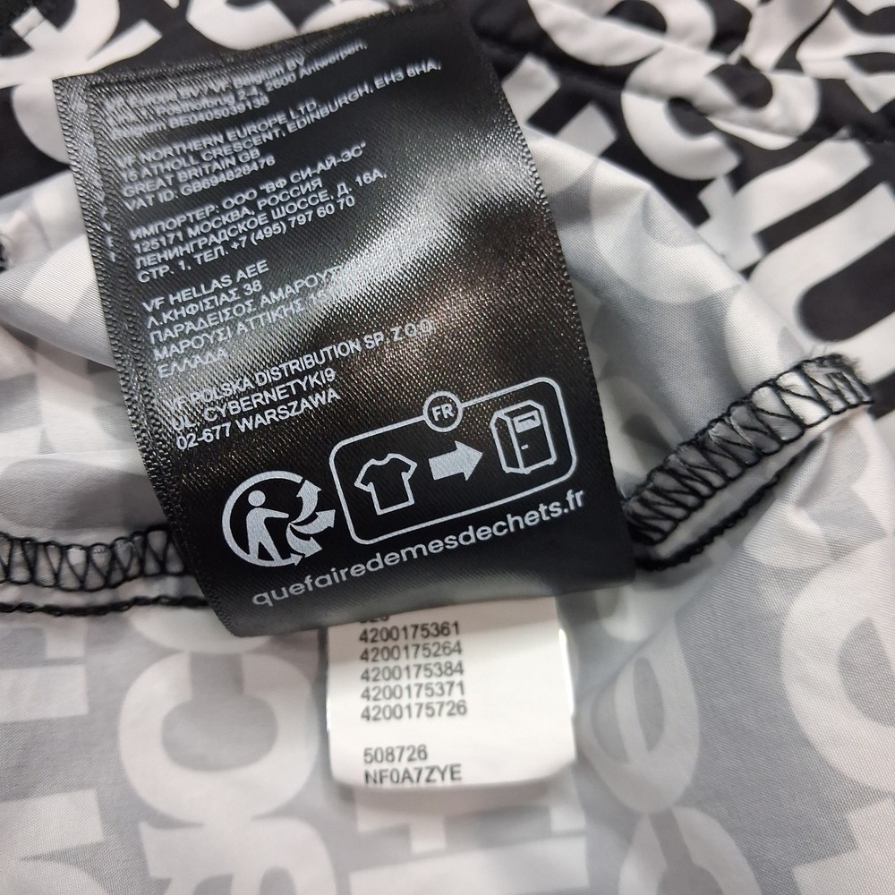 The North Face Mens Windwall Jacket Black White All Over Logo Print Large L - Picture 11 of 16